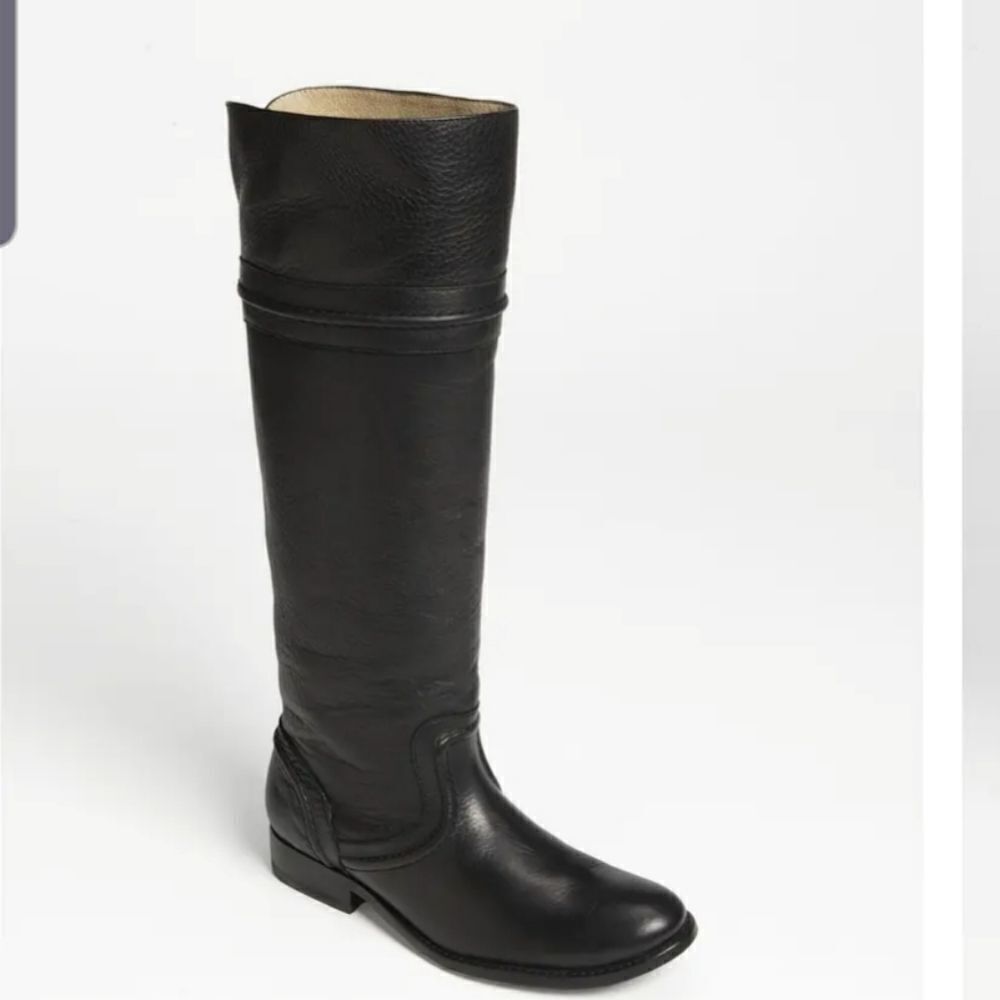 Frye melissa trapunto motorcycle leather black 7.5